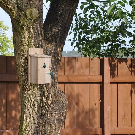 Wooden birdhouse set - Natural nesting boxes for small birds