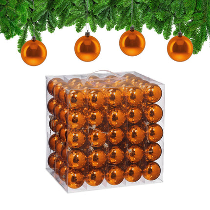 Set of 100 Glossy Christmas Tree Baubles