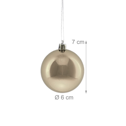 Set of 100 Glossy Christmas Tree Baubles