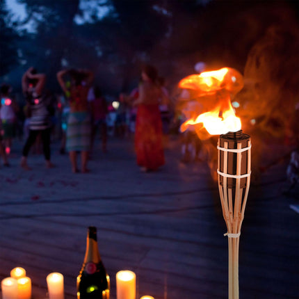 Set of 10 Garden Torches 60cm