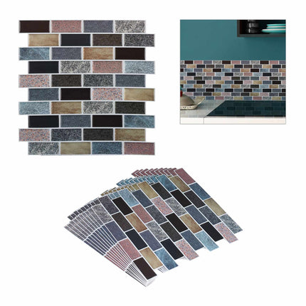 Set of 10 Tile Stone Wall Stickers