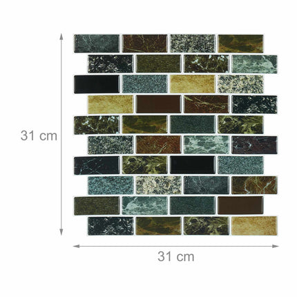 Set of 10 Tile Stone Wall Stickers