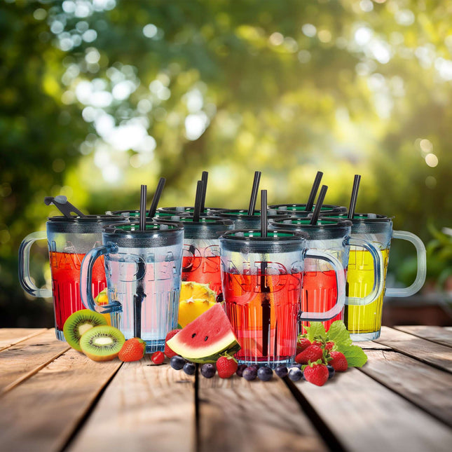 Set of 10 drinking glasses with handles