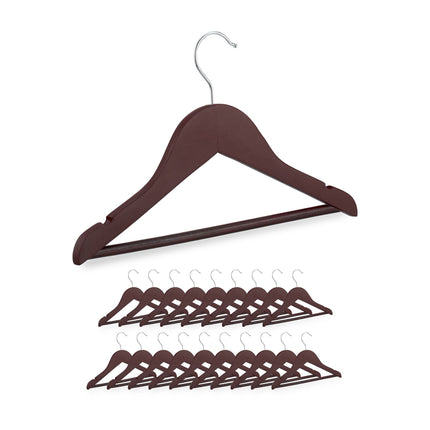 Set of 20 wooden clothes hangers for children