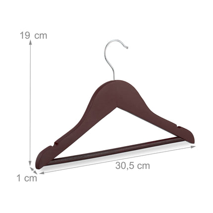 Set of 20 wooden clothes hangers for children
