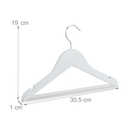 Set of 20 wooden clothes hangers for children