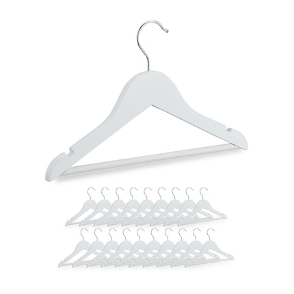 Set of 20 wooden clothes hangers for children