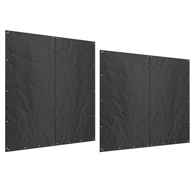 Waterproof 600D Oxford Firewood Rack Cover, Set of 2, Black