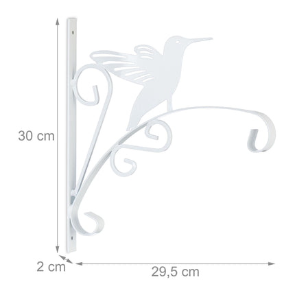 Set of 2 Hanging Basket Brackets Bird