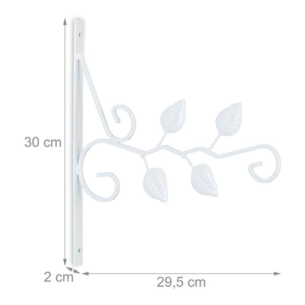 Set of 2 Hanging Basket Brackets Leaves