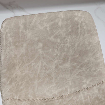 Height-adjustable beige swivel barstools in artificial leather, set of 2