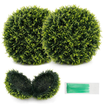 Set of 2 boxwood balls 52 cm boxwood ball cedar UV-resistant topiary artificial plant green