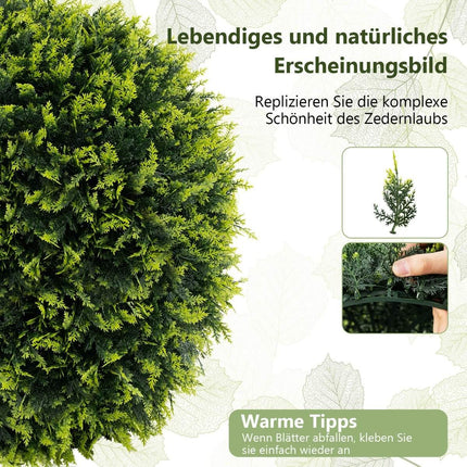 Set of 2 boxwood balls 52 cm boxwood ball cedar UV-resistant topiary artificial plant green