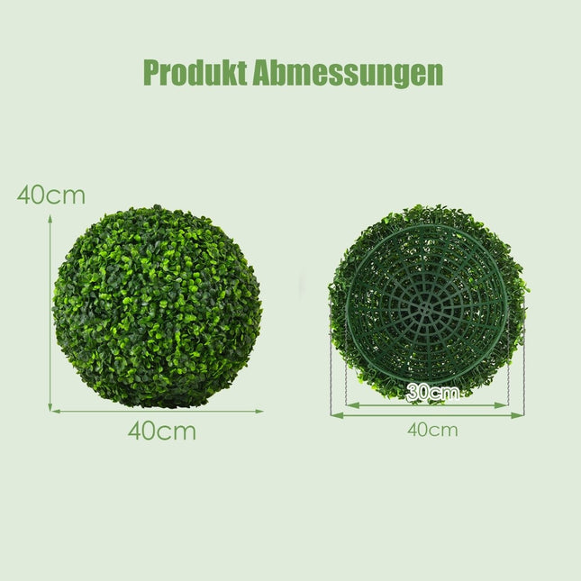Set of 2 boxwood balls, boxwood balls, UV-resistant topiary, artificial plant, decorative plant