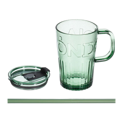 Set of 2 drinking glasses with handles
