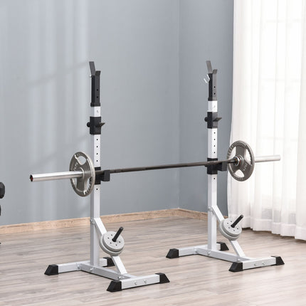 Adjustable 3-level steel dumbbell and barbell rack