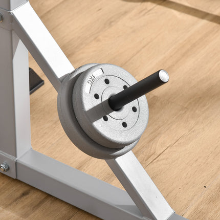 Adjustable 3-level steel dumbbell and barbell rack
