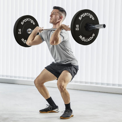 Dumbbell Weight Plates Set, 2x10kg, Ø 50mm, Black