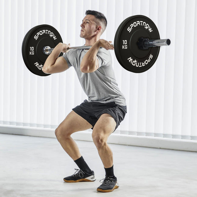 Dumbbell Weight Plates Set, 2x10kg, Ø 50mm, Black