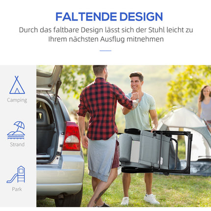Folding garden chairs, adjustable backrest, 120 kg capacity