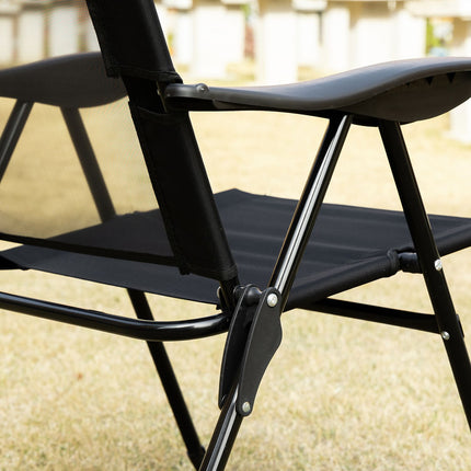 Folding garden chairs with adjustable backrest, 120 kg capacity
