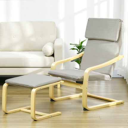 Armchairs Set, Cream White Linen, Armrests & Headrests