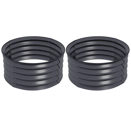 Steel garden beds, stackable, 60 x 30 cm, set of 2