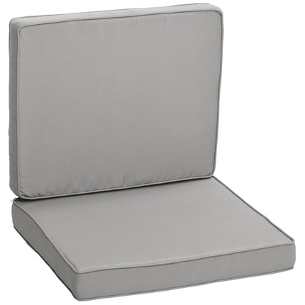 Light gray washable seat cushions, 56x52 cm, set of 2