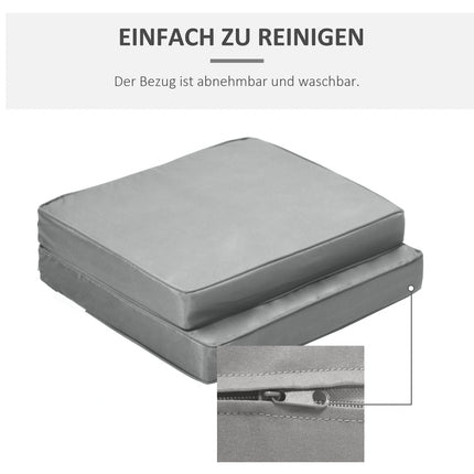 Light gray washable seat cushions, 56x52 cm, set of 2