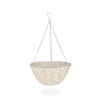 Set of 3 Small Rattan Hanging Baskets