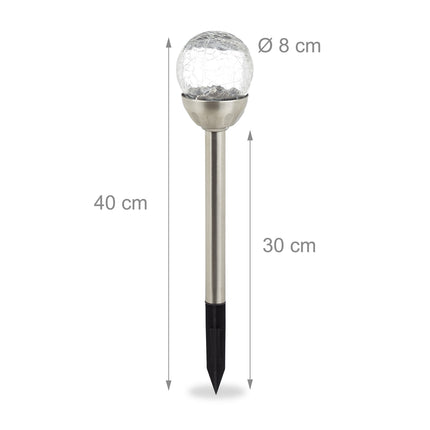 Set of 3 round solar cell lamps
