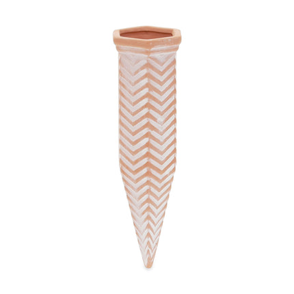 Set of 4 Clay Watering Spikes Zig-Zag