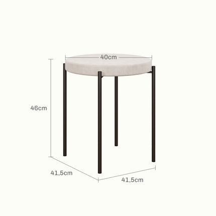 Velvet stackable dining stools, padded seats