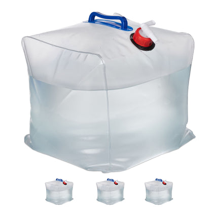 Set of 4 Folding Water Canisters 20 L