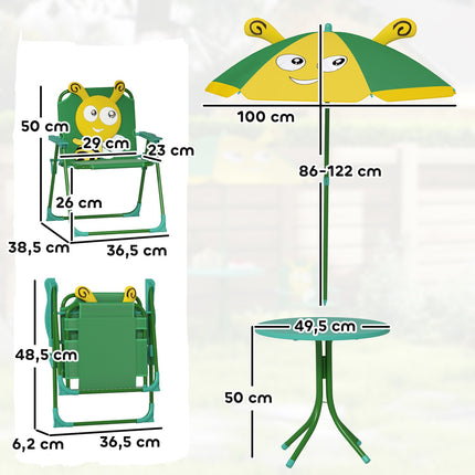 Garden seat for children with parasol, Bee Design