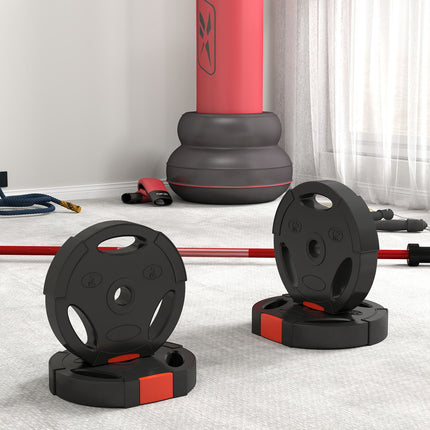 Weight set for dumbbell, 2 pairs with 30 mm plates, black