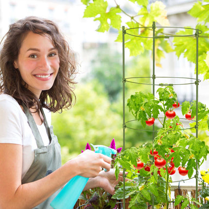 Set of 5 Round Tomato Trellises, 90 cm