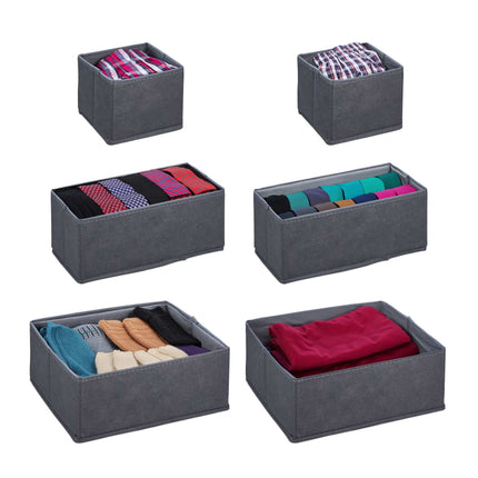 Set of 6 drawer dividers