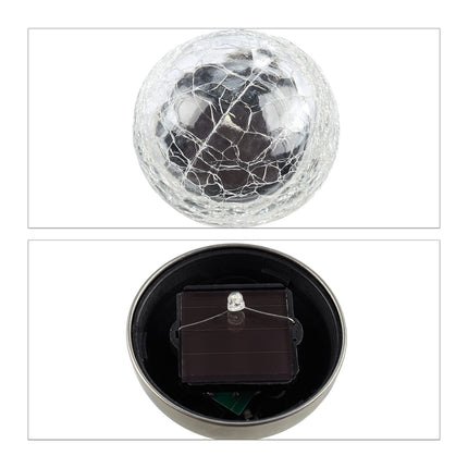 Set of 6 round solar lamps