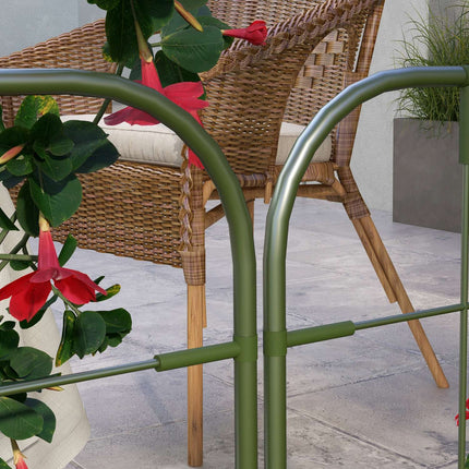 Steel Plant Trellises Set, Weather Resistant & Sturdy, Green