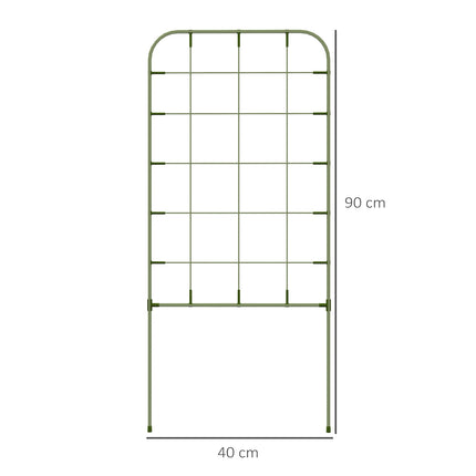 Steel Plant Trellises Set, Weather Resistant & Sturdy, Green