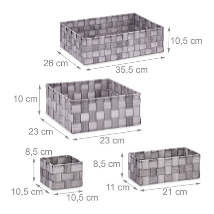 Set of 8 Plastic Storage Baskets