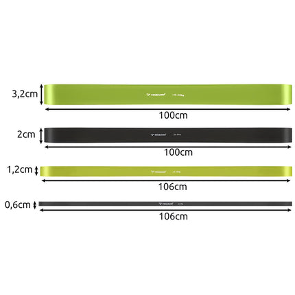 Set of exercise bands - 4 pcs. Trizand 24305