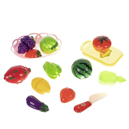 Set of fruits and vegetables for cutting in a basket 22576