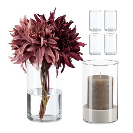 Set of glass vases