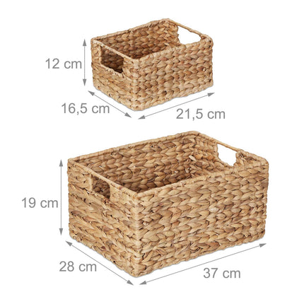 Set of storage baskets water hyacinth