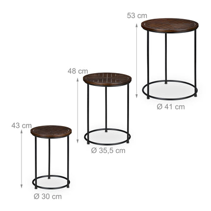 Set table 3 parts in mango wood