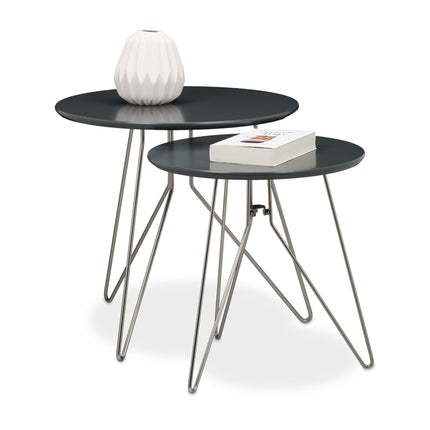 Set table with 3 metal legs
