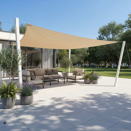 Shade Sail, Polyester With Eyelets, Water-Repellent