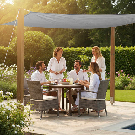 Shade Sail With Eyelets, Breathable HDPE Sun Shade